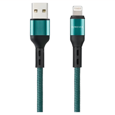 RONEVER USB-A-Lightning 鋁合金編織充電線 VPC166 41g, 180cm, 綠色, 1條