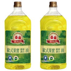 泰山 歐式果實調和油，84%不飽和脂肪酸，非基改芥花，少油煙, 2L, 2瓶