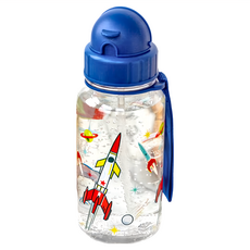 Rex LONDON 兒童 Tritan吸管水瓶 19 x 7cm 掛繩7cm, 太空時代, 500ml, 1個