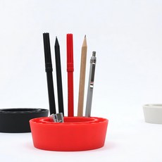 DOIY 樂筆圈 收納盒 10x3cm 文具收納盤, 紅色, 1個