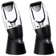 EDISH 紅酒快速醒酒器 瞬間提升紅酒風味 附過濾網, 15 x 3.5cm, 200ml, 2個