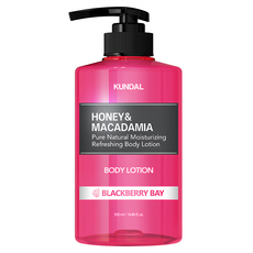 KUNDAL 昆黛爾 蜂蜜&澳洲堅果保濕身體乳液 黑莓香, 500ml, 1瓶