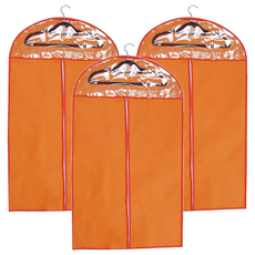 E.City 無紡布西服防塵罩收納掛袋, 108 x 60cm, 3個, 1組