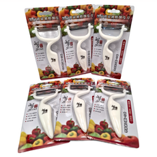 SILWA 西華 黑晶鑽碳鍍膜削皮刀 14cm, 白色柄, 1組