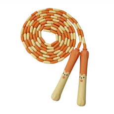 OMG 兒童初學竹節跳繩 初學專用可調節跳繩, 美人蕉橙, 1個
