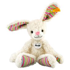 Steiff 德國金耳釦泰迪熊 Happy rabbit 填充玩具, 25cm, 兔子 cream 奶油色, 1個