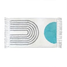 TROMSO 西班牙圖騰流蘇吸水大地墊, 日耳曼湖藍