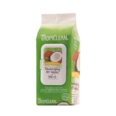 TROPICLEAN 巧倍麗 神奇柔膚巾 敏感膚質 寵物濕巾, 100入, 1包