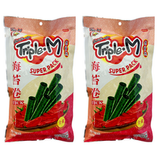 泰好嗑海苔捲 香辣味, 16g, 2包