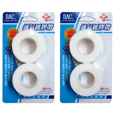 BAC 倍爾康 通氣紙膠帶 1", 2入, 2組