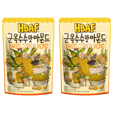 HBAF 杏仁果與烤玉米 120g 辦公室瘋狂團購零食 酥脆與香甜 低卡又健康, 2包