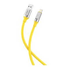 XO 6A液態硅膠Lightning充電線 NB251, 100cm, Yellow, 1盒