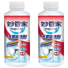 妙管家 水管疏通劑，高效溶解微粒，適用於各種家用水管，抑制細菌滋生，保持清潔, 18oz, 2瓶