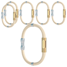 Ergotech 人因科技 Anion 負離子能量矽膠手環 奶茶色, 高濃度2000單位以上負離子 親膚抗敏 柔軟耐拉扯, 6條