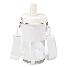 Reddot 紅點生活 可調背帶大象珍奶隨行杯 500ml 白色 - 時尚隨行 解放雙手, 1個