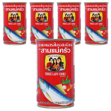 THREE LADY COOKS 沙丁魚配番茄醬, 155g, 5罐