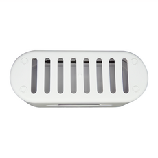 FANCY LIFE 電線收納盒，盒蓋分離設計，頂部充電線出口, 白盒灰蓋, 1個