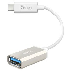j5create 凱捷國際 USB3.1 Type-C公-USB3.0 A母 轉接線 JUCX05, 1個, 10cm, 白色