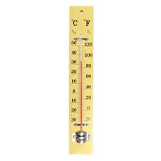 花蝶牌 JD-I-158 原木型溫度計 壁掛式室內溫度計 居家客廳臥室適用, 1個, 黃色