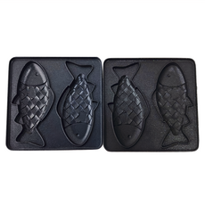 MATURE 美萃 熱壓三明治機專用 鯛魚燒烤盤 烤盤2個 12.4 x 13.4 公分, 13.4cm, 1個