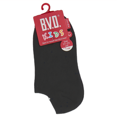 B.V.D.懷舊低口直角童踝襪 17-21cm 6雙入, 黑色