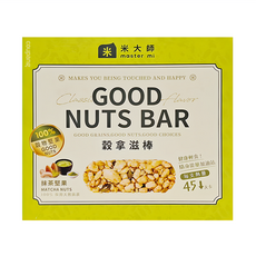 master mi 米大師 穀拿滋棒 抹茶堅果, 57g, 1盒