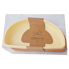 By Lille Vilde 矽膠餐盤, 食品級矽膠 -40℃~230℃, 單一商品, 白色 + 棕色, 1組