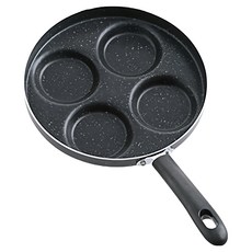 Jasmine’s Kitchen 小茉廚房 煎蛋 圓盤 平底鍋 煎蛋神器 4孔, 24.5cm, 1個