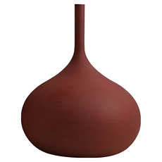 KUIBAO 快豹生活 Wyner莫蘭迪磨砂拉絲細紋花瓶, E款 磨砂玳瑁紅