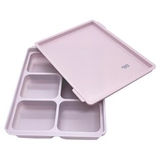 tgm 6格矽膠副食品冷凍儲存分裝盒, 薰衣草紫, 1入