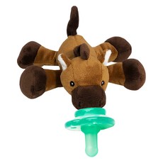 nookums 寶寶可愛造型安撫奶嘴玩偶 小馬哥 搖鈴款 附贈仿母乳實感型奶嘴 適用90%以上奶嘴, 1歲以上, 1個