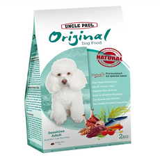 UNCLE PAUL 保羅叔叔 原味狗糧 低淚痕配方 敏感成犬 糙米, 糙米, 脫水羊肉/鹿肉, 2kg, 1袋