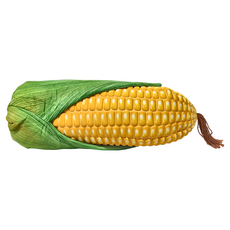 仿真玉米抱枕，柔軟面料，可拆洗設計，優質PP棉填充, 55cm, 葉子玉米抱枕