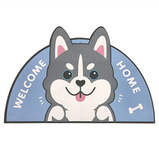 軟式吸水踏墊, 60cm x 40cm, 狗圖案, 60 x 40cm, 哈士奇