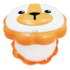 哩哩摳摳 LILIKOKO 兒童旋轉馬桶, 翻蓋設計, 隔離異味, 適用年齡0-6歲, 獅子橘色