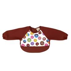 Combi 康貝 新長袖防污圍兜, 甜甜圈, 1入, 1件