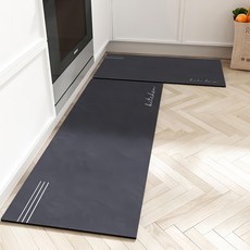 Mass 矽藻土吸水防滑廚房地墊/速乾腳踏墊, 藏青色