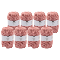 Linea 棉質蕾絲線, 102 粉色, 8捲