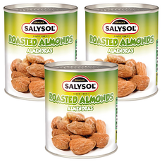 SALYSOL 薩里 迷你罐頭 香烤杏仁 嚴選優質杏仁 香脆可口, 40g, 3罐