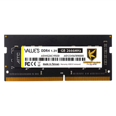 AITC 艾格 Value S DDR4 8GB 2666 SODIMM 筆記型記憶體, 1.2V, 1個