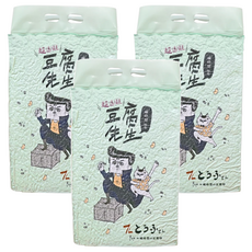 豆腐先生 破碎型豆腐貓砂, 活性碳, 7L, 3包