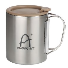 CAMPING ACE 野樂 304小鋼炮斷熱杯, 銀色, 1個