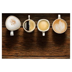 24mama 單聯式掛畫 無框畫 咖啡圖案, 咖啡色