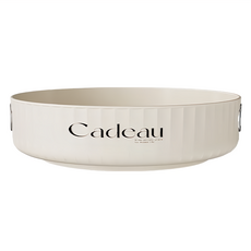 Cadeau 360度旋轉收納托盤 直徑 28cm 深度 7 cm, 米白色, 1個