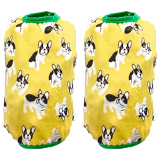 SassyDog 寵物保暖衣, 黃色法鬥, 2件