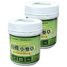 BuDer 標達 有機小麥草粉, 150g, 全程低溫研磨, 最佳天然鹼性食品, 2罐