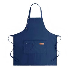 AHOYE 3扣耐磨防水防油汙雙口袋圍裙, 1件, 藏青色