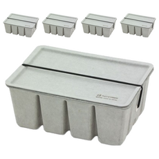 日本 MIDORI 環保素材紙漿收納盒, 168 x 119 x 167mm, 5個, 灰色