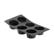 de Buyer 畢耶 黑軟矽膠模系列 6格馬芬蛋糕烤模, 1個