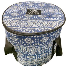 ICAPING 大圓形收納袋, 藍色 + 白色, 1層, 1個